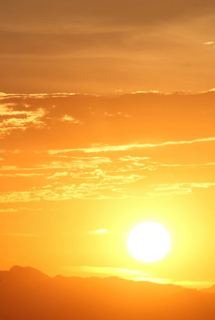 hot sun in Arizona