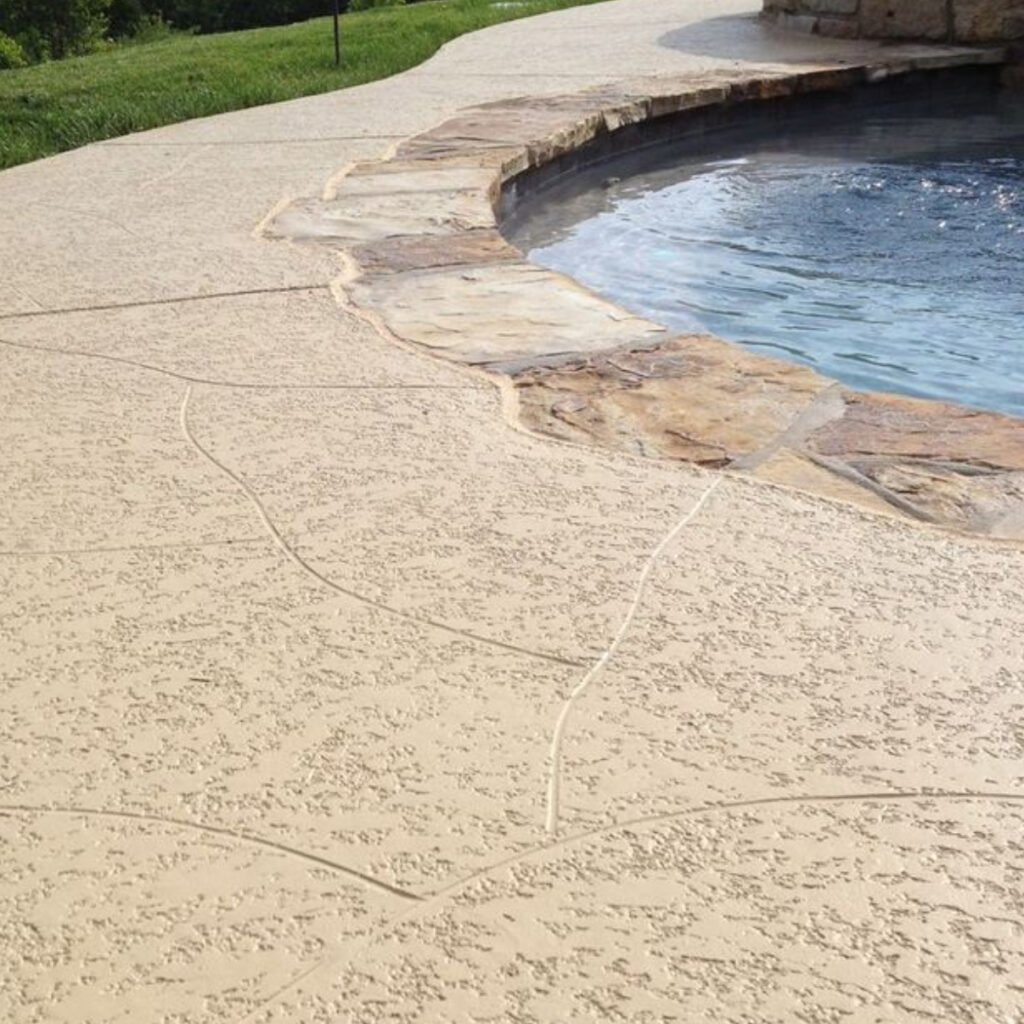 acrylic standard lace to pool cool deck